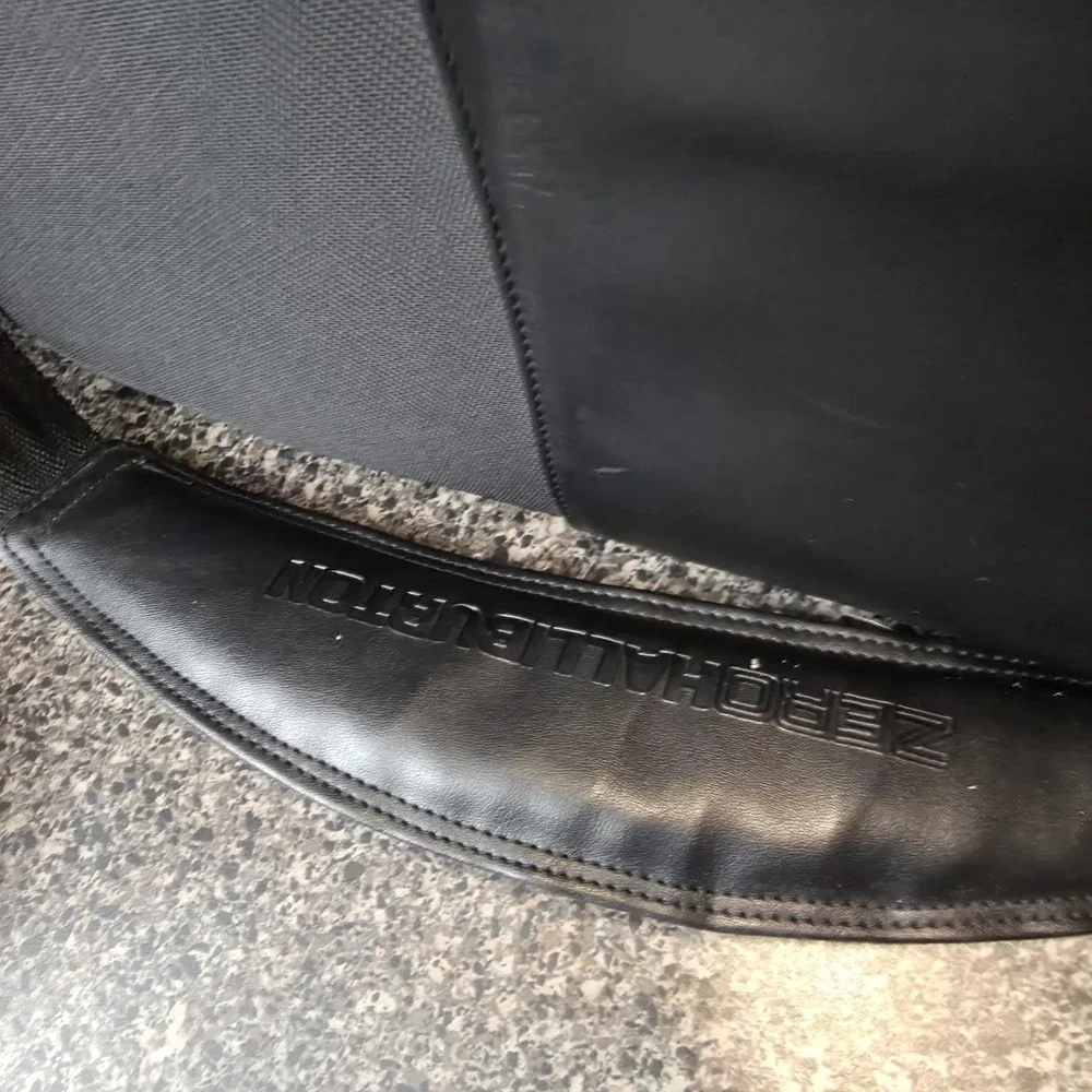 Zero‎ Halliburton Canvas/Leather Laptop Briefcase Black Business Bag **READ**
